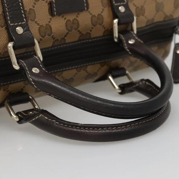 GUCCI GG Crystal Boston Bag Coated Canvas Outlet Beige Gold - Picture 7 of 16